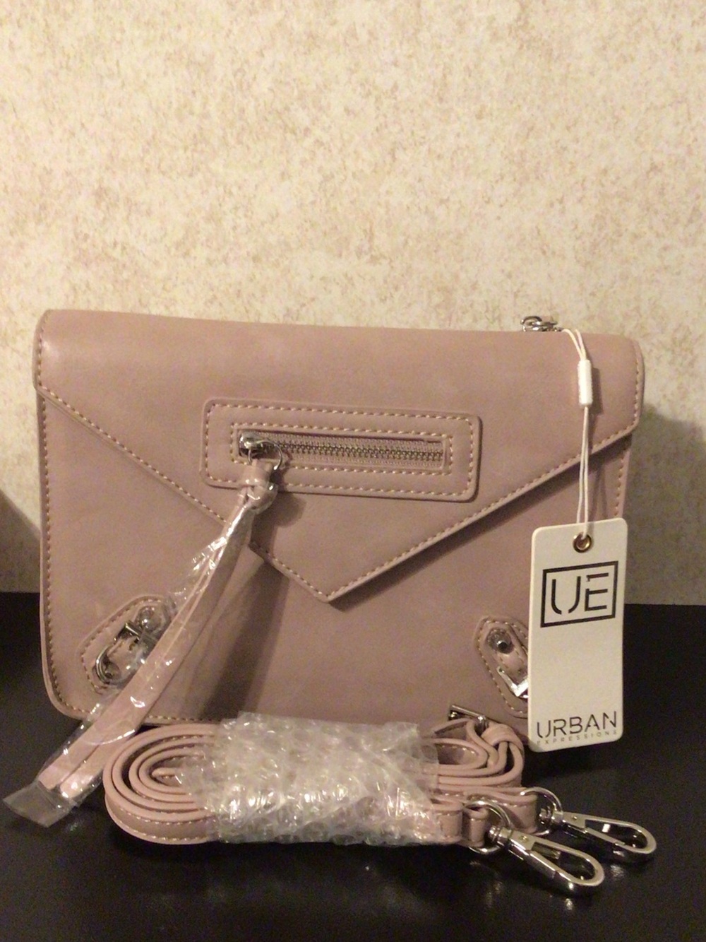 Urban Expressions Mauve Envelope Crossbody Bag